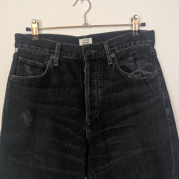 COH Vintage Liya High Rise Classic Fit Distressed Crop Jean, Dark Tempest - Picture 3 of 13